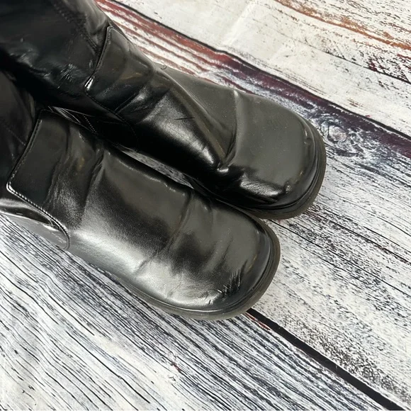 Vintage 90’s Unlisted Vegan Leather Chunky Black Boots - Picture 10 of 11